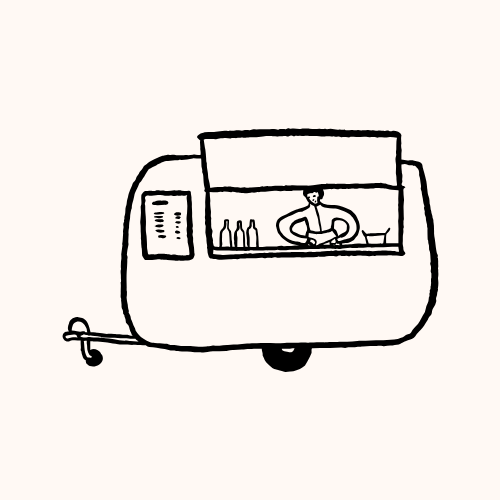 Illustration du foodtruck Le Cavallo, concept mobile gourmand d’Oevent Illustration du foodtruck Le Cavallo, concept mobile gourmand d’Oevent